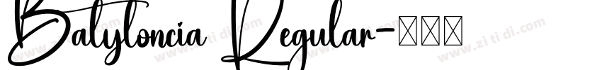 Batyloncia Regular字体转换 Batyloncia Regular字体转换